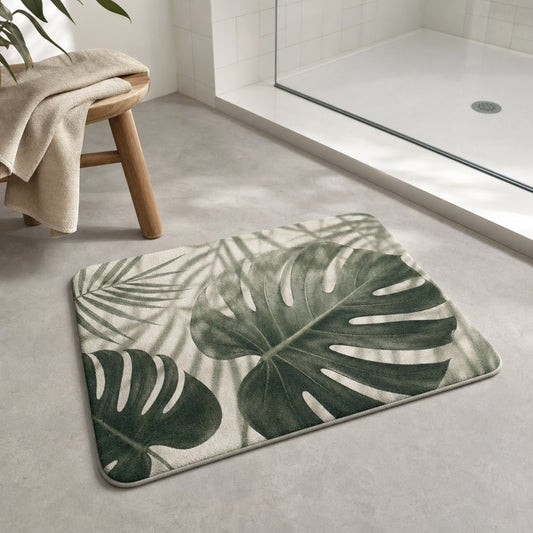 Monstera Shade Bath Mat, image 1
