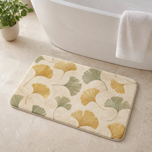 Ginkgo Rain Bath Mat, image 1