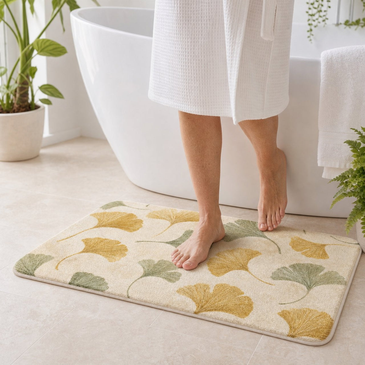 Ginkgo Rain Bath Mat, image 5