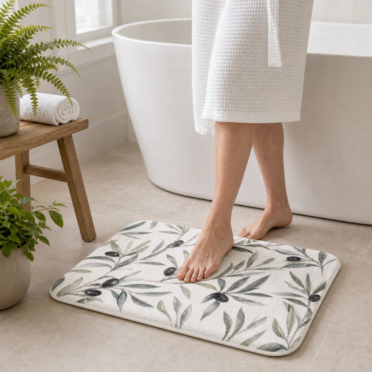 Olive Branch Bath Mat, image 5