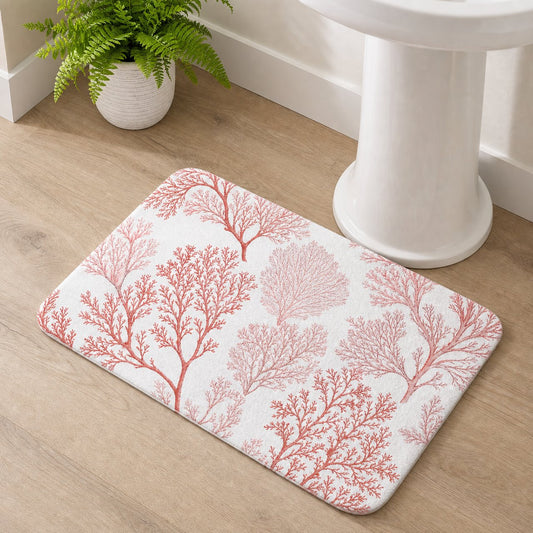 Coral Sketch Bath Mat, image 1