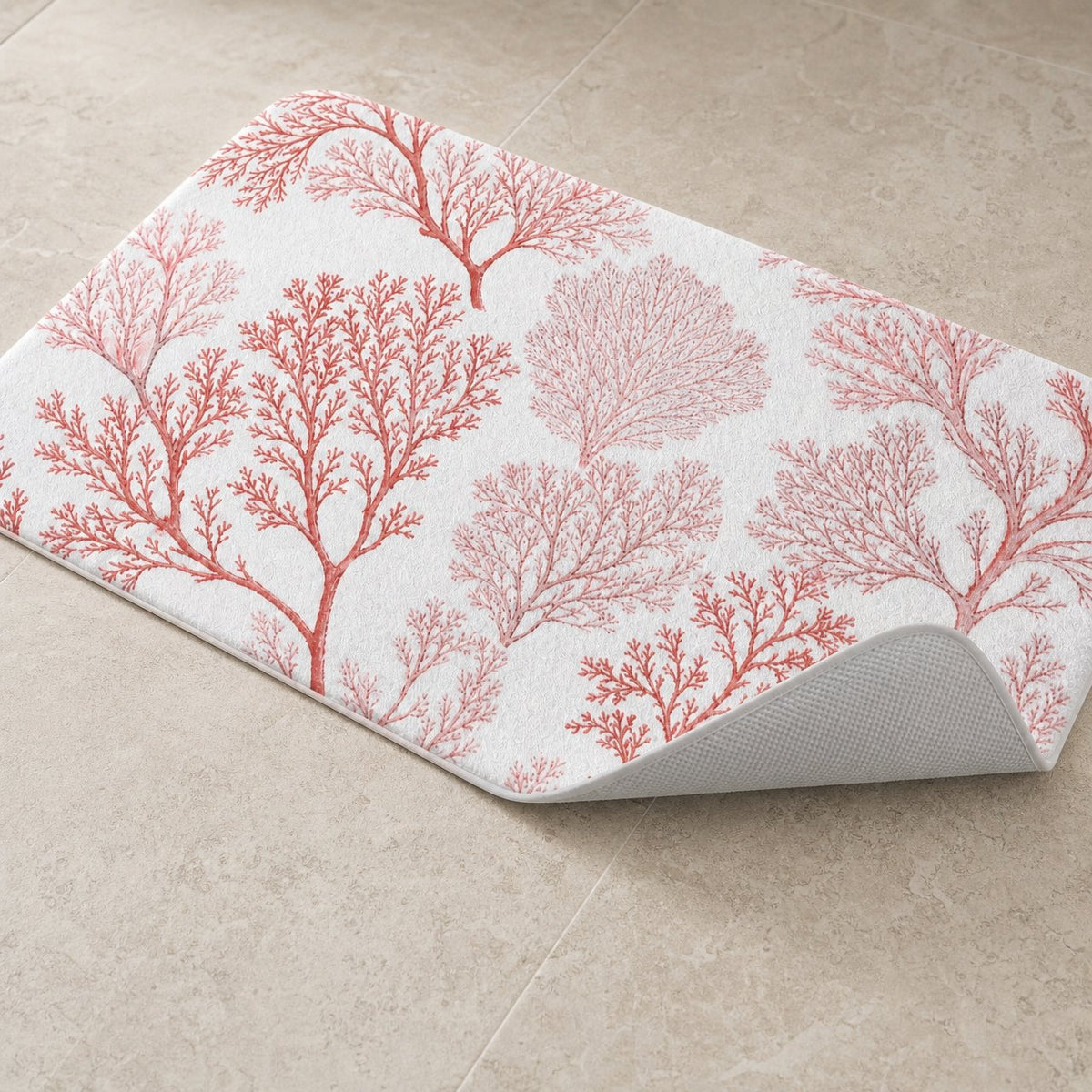 Coral Sketch Bath Mat, image 3