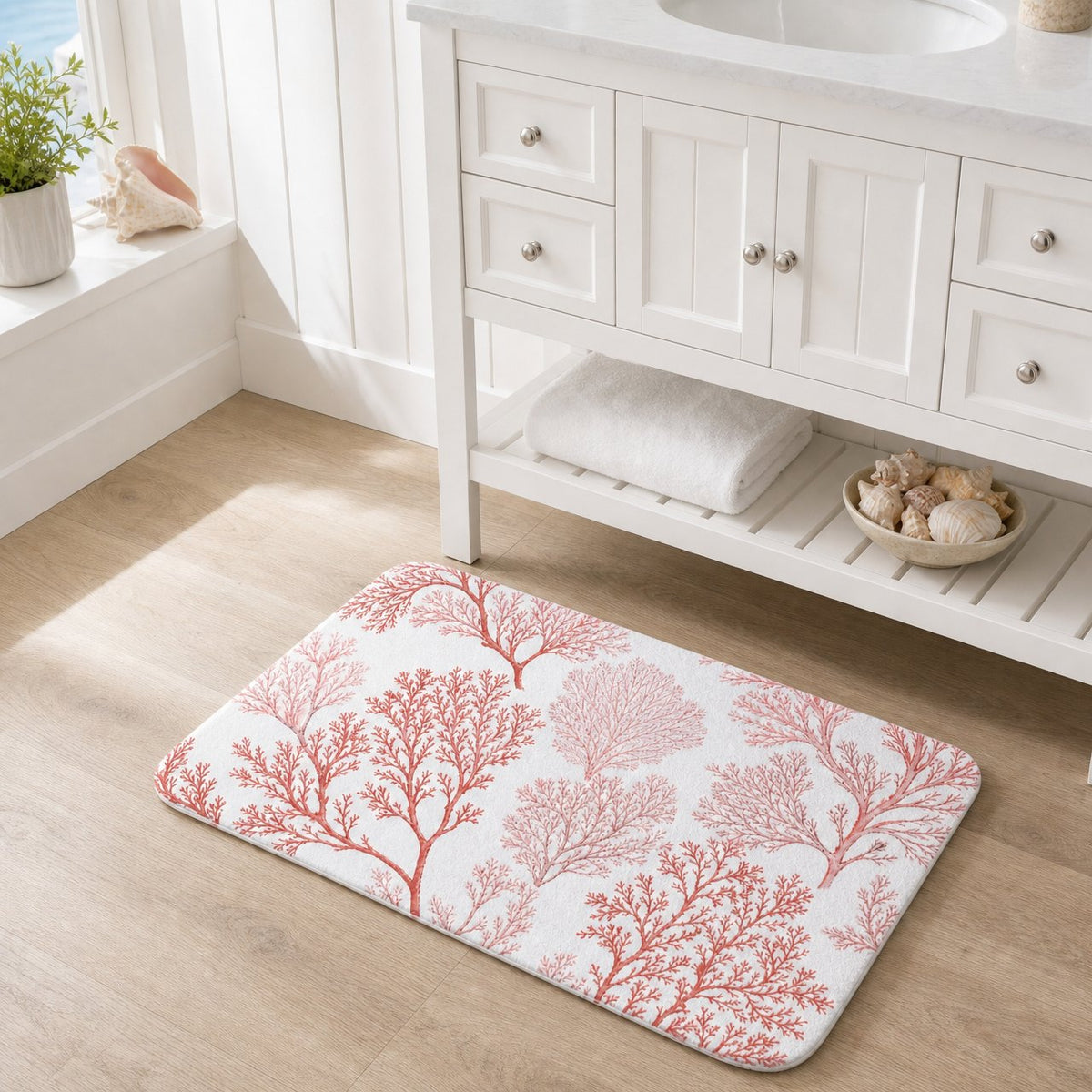 Coral Sketch Bath Mat, image 5