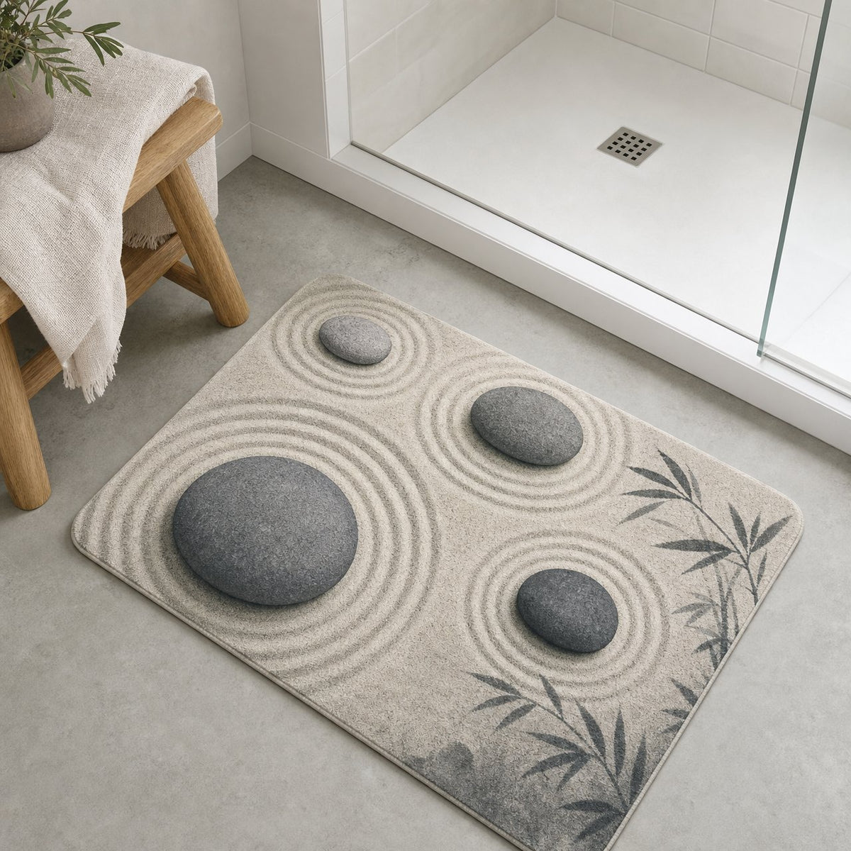 Zen Garden Bath Mat, image 1