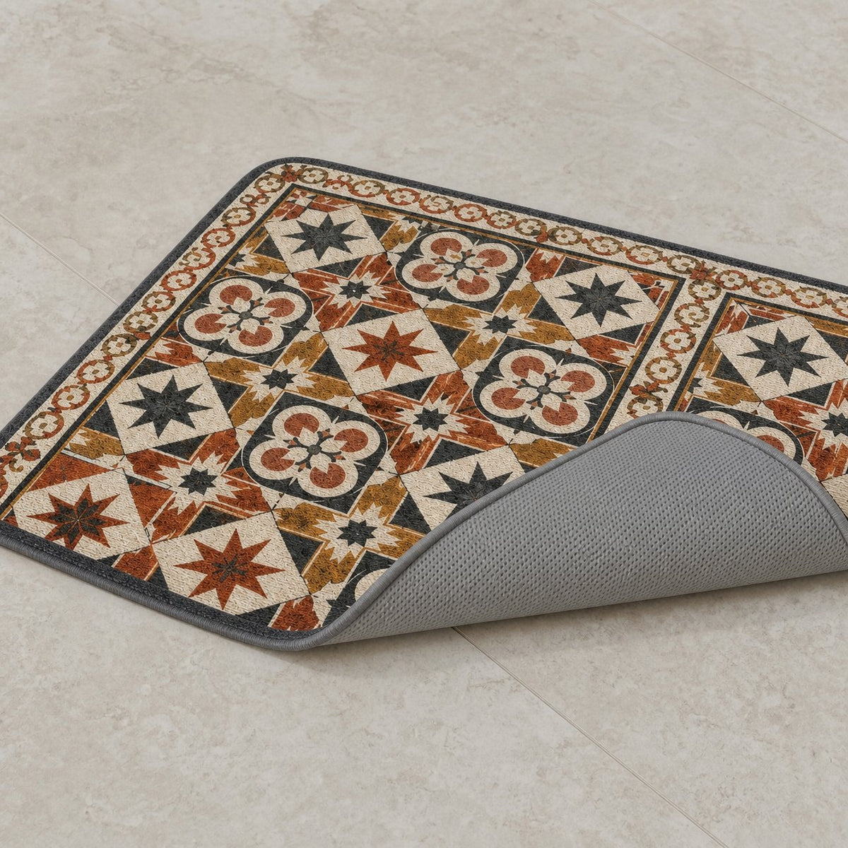 Victorian Encaustic Bath Mat, image 3