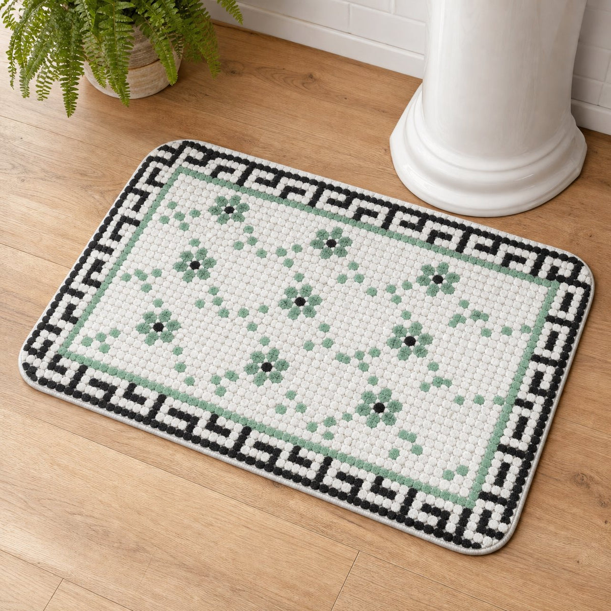 Penny Mosaic Bath Mat, image 1