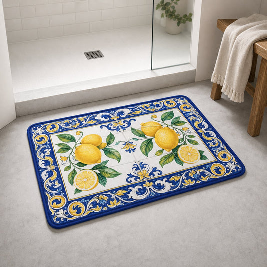 Majolica Lemon Bath Mat, image 1