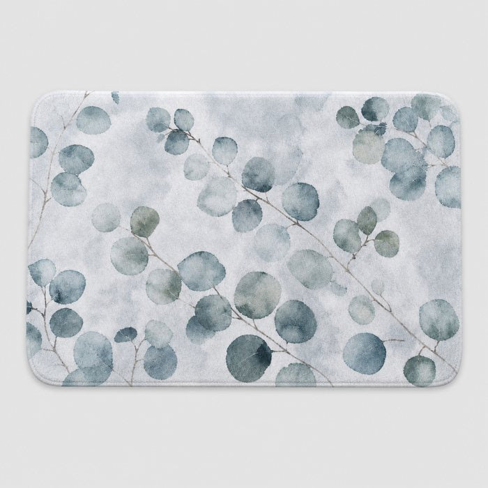 Eucalyptus Mist bath mat, seen from above
