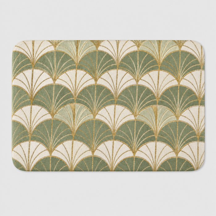 Deco Fan bath mat, seen from above